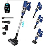 UMLo Cordless Vacuum Cleaner, 300W 28Kpa Suction Stick Vacuum with LED Display, Up to 60min Runtime, 4000mAh Battery Cordless Vacuum, 8 in 1 Lightweight Vacuum for Pet Hair Carpet Hard Floor,V111 Plus