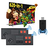Fordim Retro Game Console,2 Classic Controller, AV Output NES Game Console, Built in 620 Classic Games,Plug and Play Video Game Console for TV, Ideal Gift for Kids and Adult