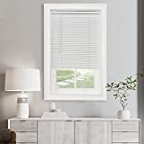 Achim Cordless Light Filtering Mini Blinds for Windows, Horizontal Vinyl Window Blinds, Shades for Indoor Windows, Inside Mount 1” GII Morningstar Collection, Pearl White, 30” W in x 64” H