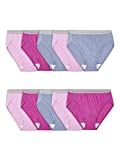 Fruit of the Loom Women’s Eversoft Cotton Brief Underwear, Tag Free & Breathable, Hi Cut-10 Pack-Assorted Heathers, 8