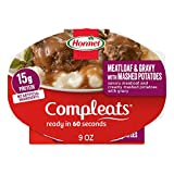 HORMEL COMPLEATS Meatloaf & Gravy With Mashed Potatoes Microwave Tray, 9 oz. (6 Pack)
