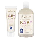 SheaMoisture Baby Wash and Shampoo, and Baby Lotion For Dry Skin and Sensitive Skin Oat Milk and Rice Water Baby Care With Shea Butter 21 oz 2 Count