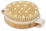 CSM Dry Body Brush for Beautiful Skin – Solid Wood Frame & Boar Hair Exfoliating Brush to Exfoliate & Soften Skin, Improve Circulation, Stop Ingrown Hairs, Reduce Acne and Cellulite