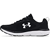 Under Armour mens Charged Assert 9 Running Shoe, Black/White, 9.5 US