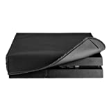 eXtremeRate Black Horizontal Dust Cover for PS4 Console, Soft Neat Lining Dust Guard for PS4 Console, Anti Scratch Waterproof Cover Protector Sleeve for PS4 Console