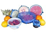 Kitchen + Home Silicone Stretch Lids – Set of 6 Silicone Food Saver Covers – BPA (1)