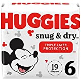 Huggies Snug & Dry Baby Diapers, Size 6 (35+ lbs), 19 Ct