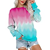 PUTEARDAT Womens Casual Long Sleeve Sweatshirt Crew Neck Cute,deals of the day lightning deals today prime clearance,under 1 dollar items only,prime