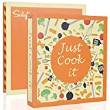 Recipe Binder, 8.5×11 3 Ring Full Page Recipe Book Binder Kit with 30 Plastic Page Protectors, 12 Dividers & 24 Lables, Family Recipe Organizer Binder (Recipe Page Print Templates Included)
