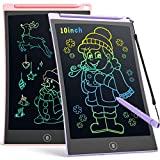 TECJOE 2 Pack LCD Writing Tablet, 10 Inch Colorful Doodle Board for Kids, Electronic Drawing Tablet Drawing Pads,Kids Travel Games Activity for Learning,Gifts for 3–6-Year-Old(Pink and Violet)