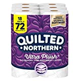 Quilted Northern Ultra Plush Toilet Paper, 18 Mega Rolls = 72 Regular Rolls, 3-Ply Bath Tissue, 18 Count (Pack of 1)