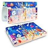 Baby Bath Kneeler and Elbow Rest Pad | Set Includes Cushioned Kneeling Pad, 2 Inches Thick & 22 Inches Long, Plus Stay-Put Elbow Pad with 8 Suction Cups | Cute Undersea Print