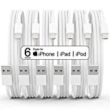 6Pack(3/3/6/6/6/10 FT)[Apple MFi Certified] iPhone Charger Long Lightning Cable Fast Charging High Speed Data Sync USB Cable Compatible iPhone 14/13/12/11 Pro Max/XS MAX/XR/XS/X/8/7/Plus iPad AirPods