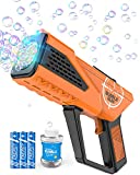 Bubble Gun – Bubble Machine Gun for Kids – Bubble Blower with 8-Hole Wands & LED Light – Bubble Maker Include Bubble Solution & Batteries – Bubble Blaster Gift for Birthday, Parties, Outdoor