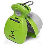 DogBuddy Pooper Scooper, Portable Dog Poop Scooper, Sanitary Dog Waste Pick Up, Heavy Duty Dog Waste Cleaner with Bag Dispenser, Dog Leash Clip and Pooper Scooper Bags Included (Medium, Kiwi)