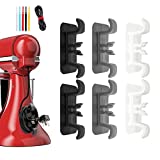 6PCS Cord Organizer for Appliances, Enhanced Design & Stronger Stickiness Cord Holder Cord Wrapper, Kitchen Appliance Cord Winder Stick on Stand Mixer, Coffee Maker, Air Fryer(Free 5PCS Cable Ties)