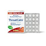 Boiron ThroatCalm Tablets for Pain Relief from Red, Dry, Scratchy, Sore Throats and Hoarseness – 60 Count