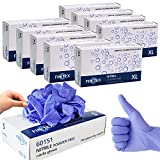 FINITEX Disposable Nitrile Exam Gloves 1000 PCS – 3.2mil Ice Blue Powder-free Latex-Free Gloves Examination Home Cleaning Food Gloves (S)