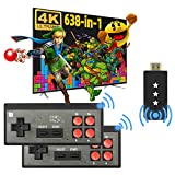 Fordim Retro Game Console,HDMI HD Output NES Game Console,2 Classic Controllers, Plug and Play Video Game Console, Built in 638 Classic Games, with TF Expansion, Ideal Gift for Kids and Adult