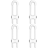 Baby Proofing Sliding Cabinet Locks – 4 Pack Adjustable U Shaped Child Safety Locks,Childproof Latches for Kitchen Bathroom Storage Cupboards Doors, Handles and Knobs (White)