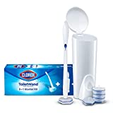 Clorox ToiletWand Disposable Toilet Cleaning System – ToiletWand, Storage Caddy and 6 Disinfecting ToiletWand Refill Heads (Packaging May Vary) (03191)