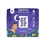 Hello Bello Nighttime Baby Diapers ‐ Size 4 – Ultra Absorbent & Hypoallergenic for Overnight Diapers for Extended Protection – 21 Diapers