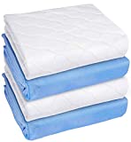 Heavy Absorbency Bed Pad, Washable and Reusable Incontinence Bed Underpads, 34″X36″ (4 Pack), Waterproof Mattress Protector