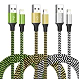 iPhone Charger 3Pack 6ft USB Lightning Cable Cord，Mfi Certified Apple Charger Fast Charging Nylon Braided iPhone Cable,Compatible with iPhone 14/13/12/11/X/Pro/Max/8/7/6/6S/SE/Plus/iPad