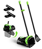 PETNOZ LIFE Large Swivel Bin & Rake Pooper Scooper with 40 Waste Bags, 36″ Long Handle & 4 Bag Hooks Adjustable Dog Pooper Scooper for Large Dogs and Pets, Portable Non-Breakable Dog Poop Scooper