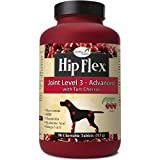 NaturVet Overby Farm Hip Flex Joint Level 3 Advanced Care with Tart Cherries for Dogs, Chewable Tablets, Made in USA