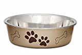 Loving Pets Metallic Bella Bowl, Dog Bowl, Medium, Champagne