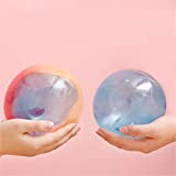 MEIBAOGE Bounce Ball Safe Magic Bubble Glue Toy Blowing Colorful Bubble Ball Plastic Balloon