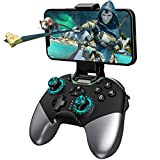 Bluetooth Controller for Switch/PC/iPhone/Android/Apple Arcade MFi Games/TV/Steam, Pro Wireless Game Controller with Phone Clip with Newly Launched Lock Joystick Speed Function/6-Axis Gyro/Dual Motors