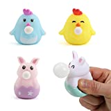 4 Pack Easter Spit Bubbles Squeeze Toys for Kids Easter Gifts Relief Stress Easter Basket Stuffers Party Favors