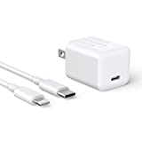 iPhone Fast Charger, 20W PD Wall Charger Type C Power Block Plug Adapter with 6ft USB-C to Lightning Cable [Apple MFi Certified] Compatible with iPhone 14 Plus 14 Pro Max 13 12 11 Pro Mini XS XR iPad