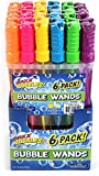 Sunny Days Entertainment Maxx Bubbles 4oz Bubble Wands – 6 Pack Bubble Wand Toy | Summer Fun, Outdoor Birthday Party Favors for Kids, 101799