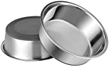 PEDAY Stainless Steel Dog Bowls (Set of 2), Metal Pet Bowls with Non Slip Rubber Bottom, Food & Water Dog Dish, Dishwasher Safe, Sturdy & Durable, 2 Cups, Ideal for Cats, Kittens, Tiny Puppies