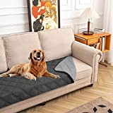 SUNNYTEX Waterproof & Reversible Dog Bed Cover Pet Blanket Sofa, Couch Cover Mattress Protector Furniture Protector for Dog, Pet, Cat(30″*70″,Dark Grey/Grey)