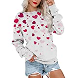 PUTEARDAT Womens Casual Long Sleeve Sweatshirt Crew Neck Cute,order again,time deals of the day,early prime deals 2022