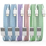 [Apple MFi Certified] iPhone Charger [6 Pack 3/3/6/6/6/10 FT] Multi-size Multi-color Long USB Fast Charging Lightning Cable Compatible iPhone 14 13 12 11 Pro Max XR XS X 8 7 6 Plus SE – Macaroon Color