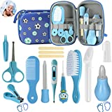 RoseFlower 12 PCS Baby Grooming Baby Nail Kit, Protable Baby Nursery Health Care Set Include Baby Comb, Baby Brush, Clipper Cleaner, Baby Scissors etc for Baby Girl & Boy Gifts Newborn Gift Set