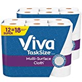 Viva Multi-Surface Cloth Paper Towels, Task Size – 12 Super Rolls (81 Sheets per Roll) Packaging May Vary