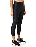 Under Armour womens Heatgear Armour High No-slip Waistband Ankle Leggings , Black (001)/White , Large