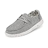 Hey Dude Women’s Wendy L Linen Iron Size 11 | Women’s Shoes | Women’s Lace Up Loafers | Comfortable & Light-Weight