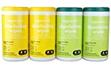 Amazon Basics Disinfecting Wipes, Lemon & Fresh Scent, Sanitizes/Cleans/Disinfects/Deodorizes, White, 85 Count, Pack of 4 (Previously Solimo)