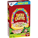 Lucky Charms Gluten Free Cereal with Marshmallows, Kids Breakfast Cereal with Whole Grain Oats, Family Size, 18.6 OZ