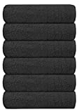 Onyx linens Bath Towels Grey 24×48, 100% Pure Cotton Bath Towels in Pack of 6, Luxury Grey Bath Towels, Spa & Gym Towels for Bathroom for Daily Use