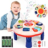 Baby Toys 6 to 12 Months, Baby Activity Center Activity Table for Toddlers 1-3, Toddler Game Table Early Learning & Education Toys Infant Development, Musical Player Interactive 2023 New Infant Toys