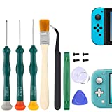 Triwing Screwdriver for Nintendo Switch, Professional Repair Tool Kit for Joy-con Joystick Replacement with Tweezers, Opening Pry Bar & Suction Cup