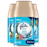 Glade Automatic Spray Refill, Air Freshener for Home and Bathroom, Aqua Waves, 6.2 Oz, 3 Count